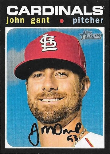#187 John Gant - St. Louis Cardinals - 2020 Topps Heritage Baseball