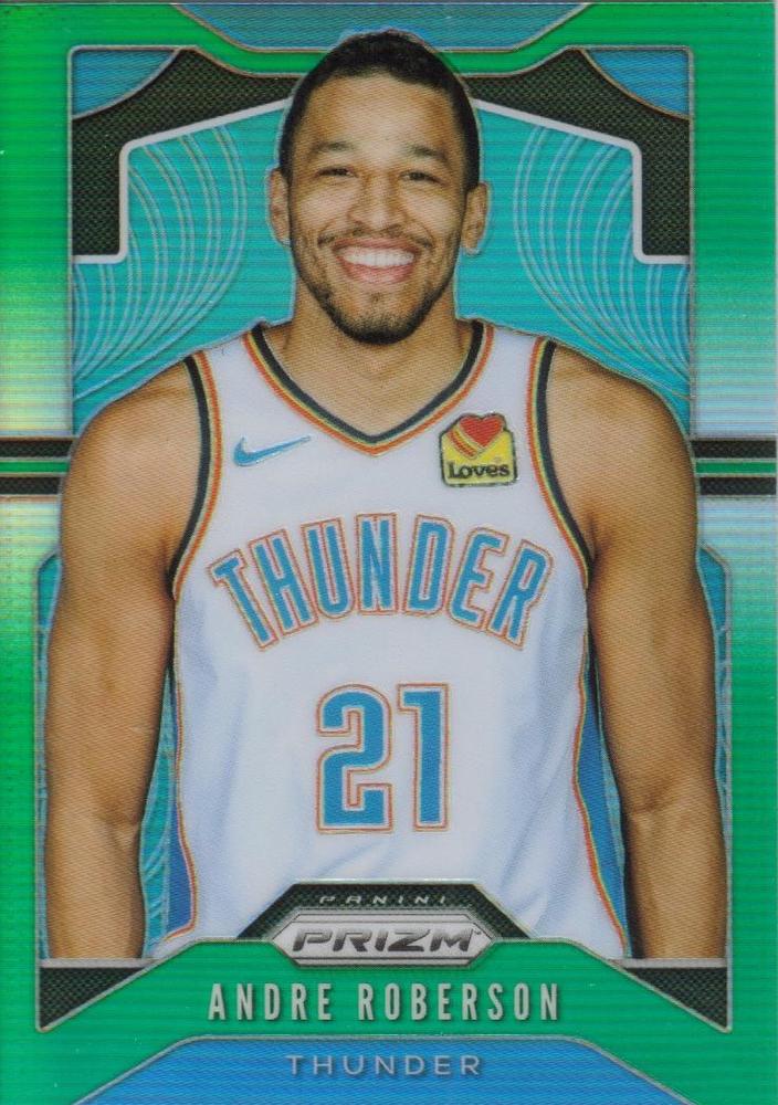 #187 Andre Roberson - Oklahoma City Thunder - 2019-20 Panini Prizm - Prizms Green Basketball