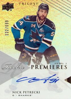 #188 Nick Petrecki - San Jose Sharks - 2013-14 Upper Deck Trilogy Hockey