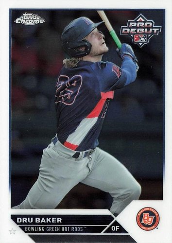 #PDC-189 Dru Baker - Bowling Green Hot Rods - 2023 Topps Pro Debut - Chrome Baseball