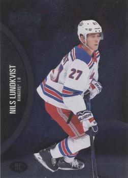 #189 Nils Lundkvist - New York Rangers - 2021-22 Skybox Metal Universe Hockey