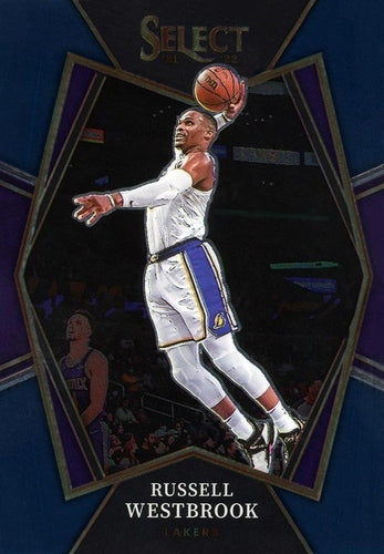 #189 Russell Westbrook - Los Angeles Lakers - 2021-22 Panini Select - Blue Basketball