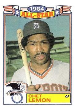 #18 Chet Lemon - Detroit Tigers - 1985 Topps - 1984 All-Star Game Baseball