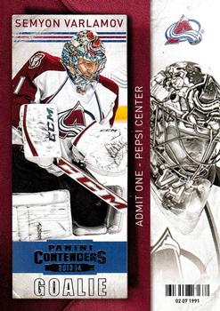 #18 Semyon Varlamov - Colorado Avalanche - 2013-14 Panini Contenders Hockey