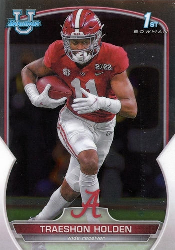 #18 Traeshon Holden - Alabama Crimson Tide - 2022 Bowman Chrome University Football