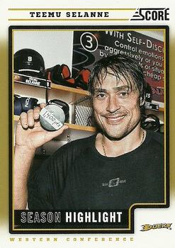 #18 Teemu Selanne - Anaheim Ducks - 2012-13 Score - Gold Rush Hockey