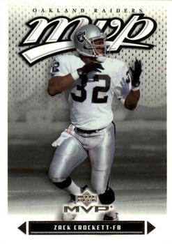 #18 Zack Crockett - Oakland Raiders - 2003 Upper Deck MVP Football