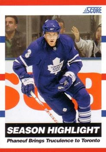 #18 Dion Phaneuf - Toronto Maple Leafs - 2010-11 Score Hockey