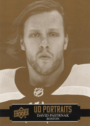#P-18 David Pastrnak - Boston Bruins - 2021-22 Upper Deck - UD Portraits Hockey