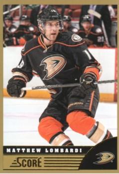 #18 Matthew Lombardi - Anaheim Ducks - 2013-14 Score - Gold Hockey
