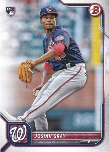 #18 Josiah Gray - Washington Nationals - 2022 Bowman Baseball