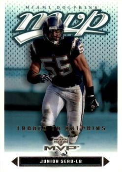 #190 Junior Seau - Miami Dolphins - 2003 Upper Deck MVP Football