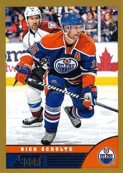 #190 Nick Schultz - Edmonton Oilers - 2013-14 Score - Gold Hockey