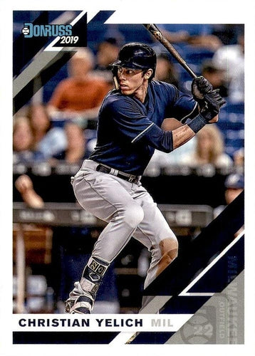 #190 Christian Yelich - Milwaukee Brewers - 2019 Donruss Baseball