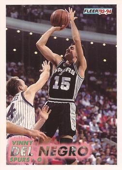 #191 Vinny Del Negro - San Antonio Spurs - 1993-94 Fleer Basketball