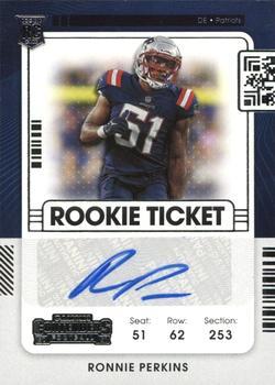 #191 Ronnie Perkins - New England Patriots - 2021 Panini Contenders Football