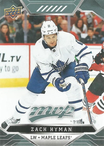 #192 Zach Hyman - Toronto Maple Leafs - 2019-20 Upper Deck MVP Hockey