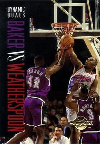 #192 Clarence Weatherspoon / Vin Baker - Philadelphia 76ers/Milwaukee Bucks - 1994-95 SkyBox Premium Basketball