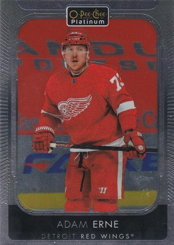 #192 Adam Erne - Detroit Red Wings - 2021-22 O-Pee-Chee Platinum Hockey