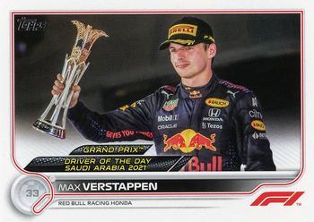 #192 Max Verstappen - Red Bull Racing Honda - 2022 Topps Formula 1 Racing