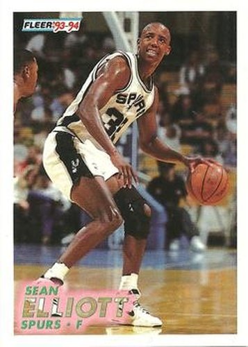 #192 Sean Elliott - San Antonio Spurs - 1993-94 Fleer Basketball