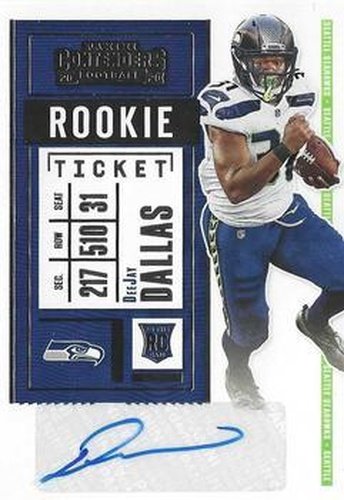 #192 DeeJay Dallas - Seattle Seahawks - 2020 Panini Contenders Football
