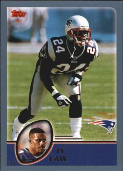 #193 Ty Law - New England Patriots - 2003 Topps Football