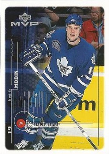 #193 Fredrik Modin - Toronto Maple Leafs - 1998-99 Upper Deck MVP Hockey