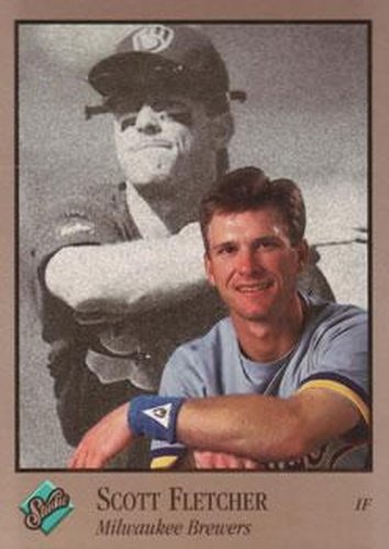 #193 Scott Fletcher - Milwaukee Brewers - 1992 Studio Baseball