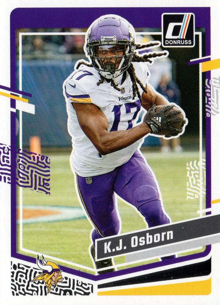 #195 K.J. Osborn - Minnesota Vikings - 2023 Donruss Football
