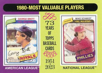 #195 1980s (George Brett / Mike Schmidt) - Kansas City Royals / Philadelphia Phillies - 2024 Topps Heritage Baseball