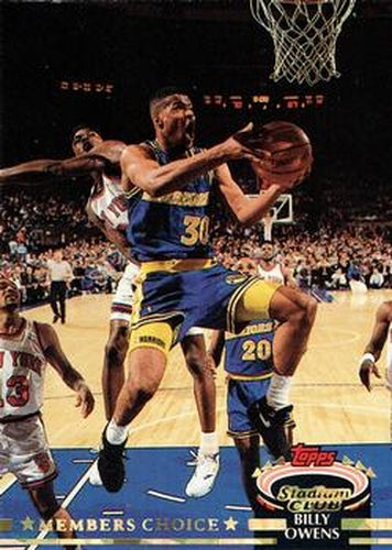 #195 Billy Owens - Golden State Warriors - 1992-93 Stadium Club Basketball