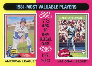 #196 1981s (Rollie Fingers / Mike Schmidt) - Milwaukee Brewers / Philadelphia Phillies - 2024 Topps Heritage Baseball