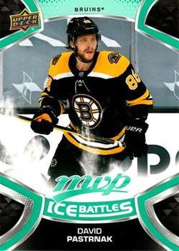 #196 David Pastrnak - Boston Bruins - 2021-22 Upper Deck MVP - Ice Battles Hockey