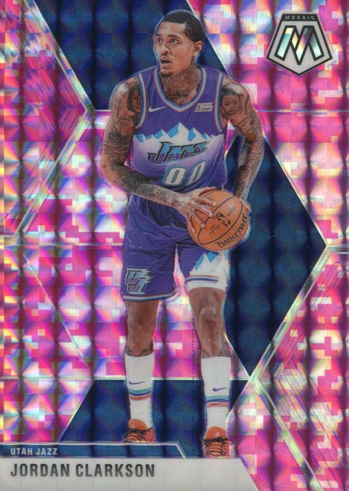#197 Jordan Clarkson - Utah Jazz - 2019-20 Panini Mosaic - Camo Pink Basketball