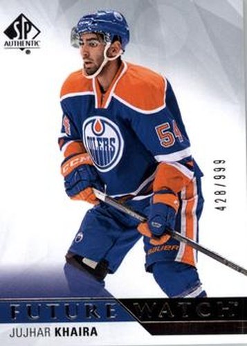 #197 Jujhar Khaira - Edmonton Oilers - 2015-16 SP Authentic Hockey
