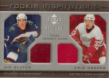 #197 Jim Slater / Kris Draper - Atlanta Thrashers / Detroit Red Wings - 2005-06 Upper Deck Rookie Update Hockey