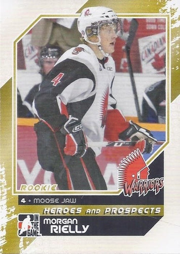 #198 Morgan Rielly - Moose Jaw Warriors - 2010-11 In The Game Heroes and Prospects Hockey