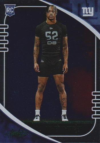 #198 Xavier McKinney - New York Giants - 2020 Panini Absolute - Green Football