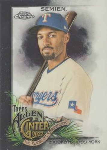 #198 Marcus Semien - Texas Rangers - 2022 Topps Allen & Ginter Chrome Baseball