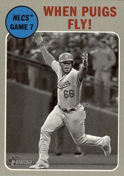 #198 When Puigs Fly! - Los Angeles Dodgers - 2019 Topps Heritage Baseball