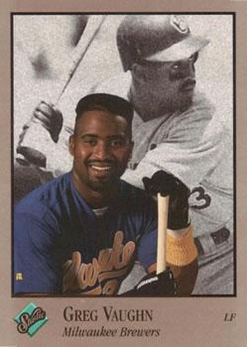 #198 Greg Vaughn - Milwaukee Brewers - 1992 Studio Baseball