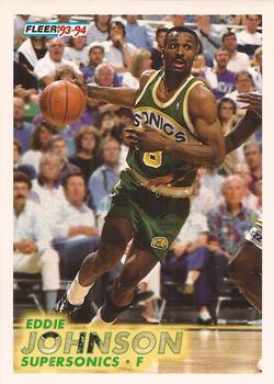 #198 Eddie Johnson - Seattle SuperSonics - 1993-94 Fleer Basketball