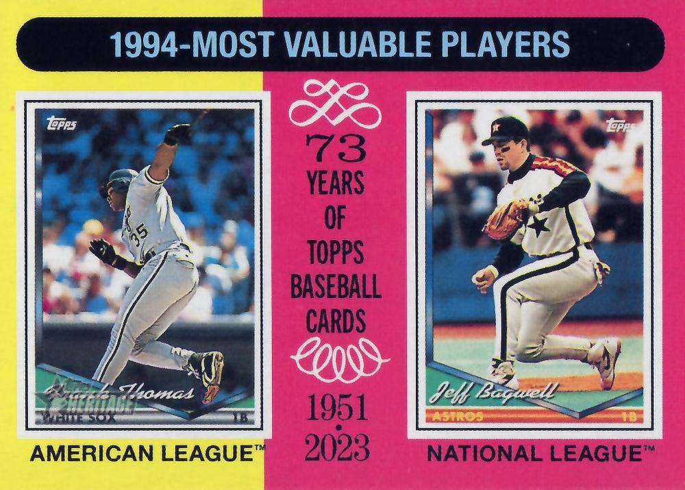 #198 1994s (Frank Thomas / Jeff Bagwell) - Chicago White Sox / Houston Astros - 2024 Topps Heritage Baseball