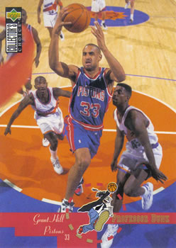#198 Grant Hill - Detroit Pistons - 1995-96 Collector's Choice Basketball