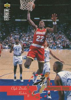 #199 Clyde Drexler - Houston Rockets - 1995-96 Collector's Choice Basketball
