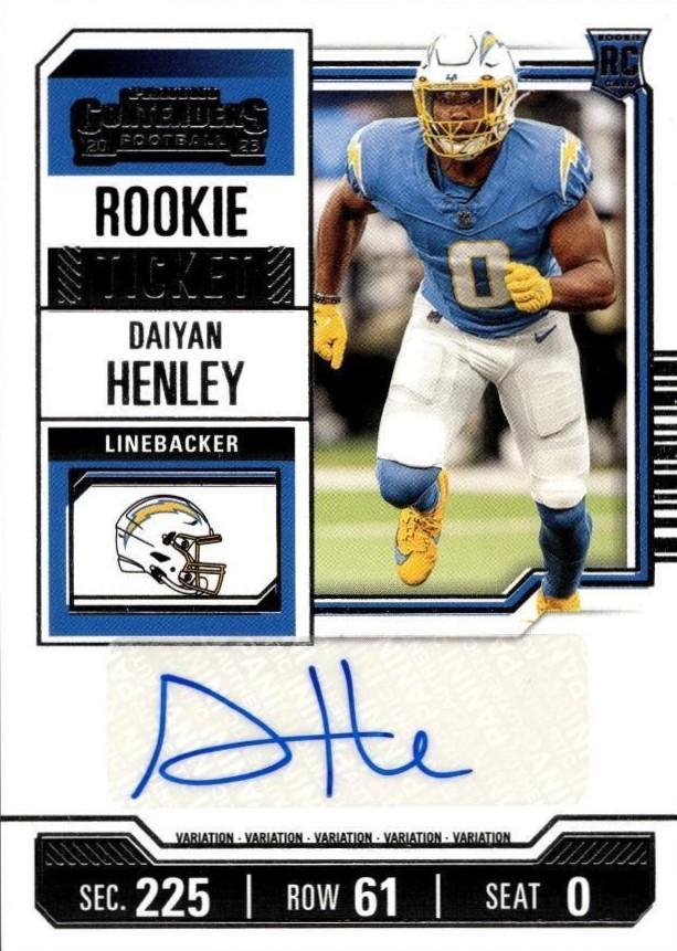 #199 Daiyan Henley - Los Angeles Chargers - 2023 Panini Contenders Football