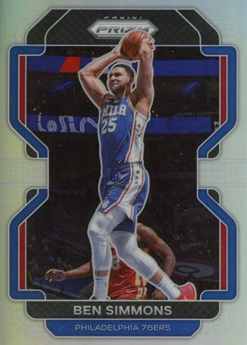 #199 Ben Simmons - Philadelphia 76ers - 2021-22 Panini Prizm - Silver Basketball