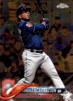 #199 Edwin Encarnacion - Cleveland Indians - 2018 Topps Chrome Baseball