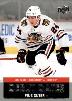 #DD-19 Pius Suter - Chicago Blackhawks - 2021-22 Upper Deck - Debut Dates Hockey